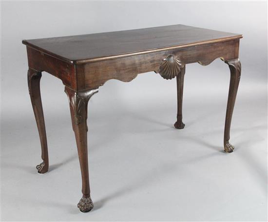 An Irish mahogany serving table, W.3ft 10in. D.2ft 11.5in. H.2ft 5.5in.